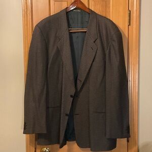 Giorgio Armani Dark Brown Checkered Sport Coat